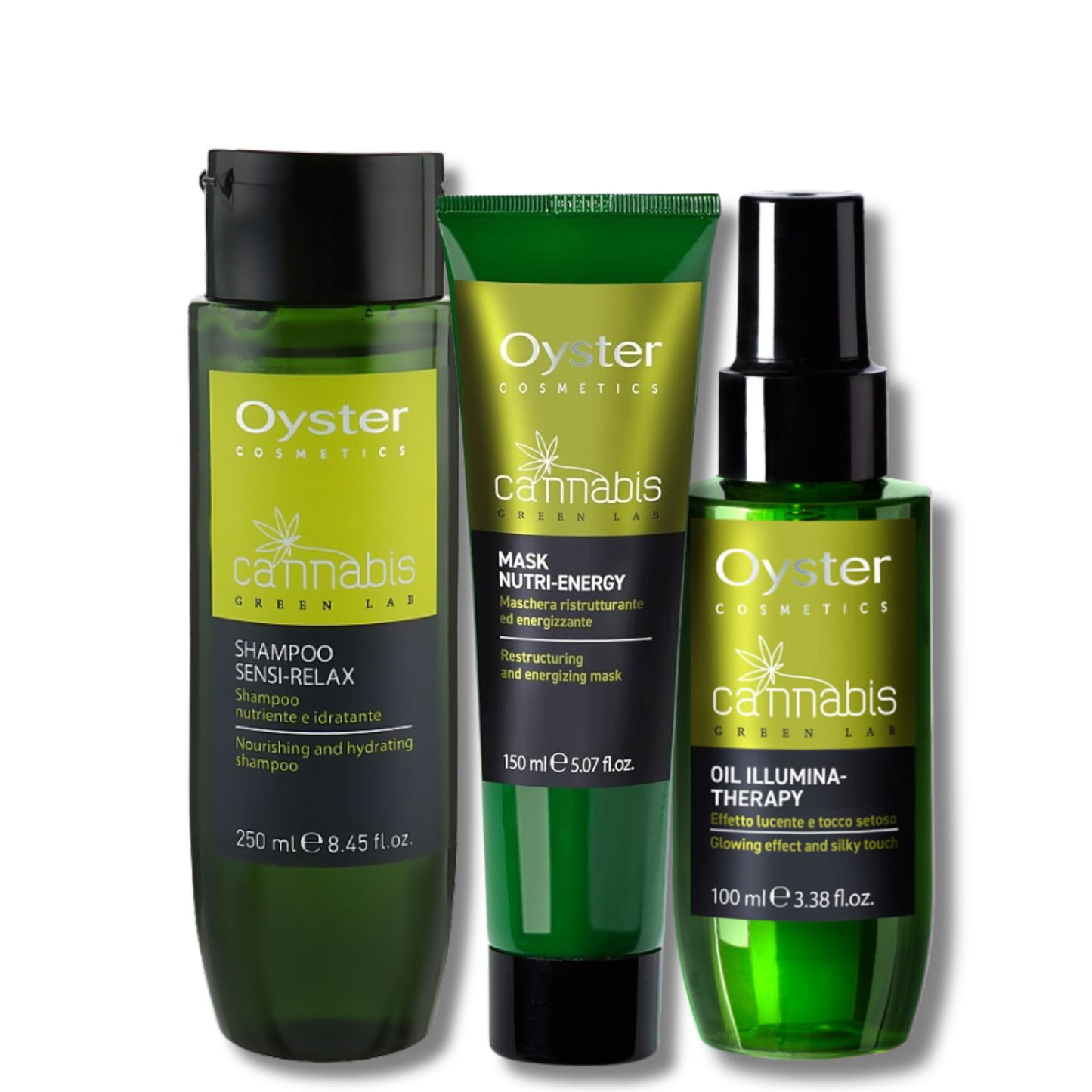 Tratament complet în 3 pași pentru păr hidratat și revitalizat OYSTER Cannabis Pack