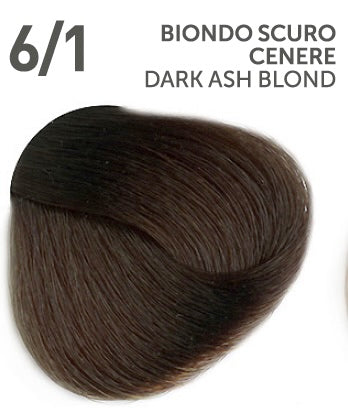 Vopsea fara amoniac ITALIA -  OYSTER Perlacolor NA 6/1 DARK ASH BLOND 100 ml