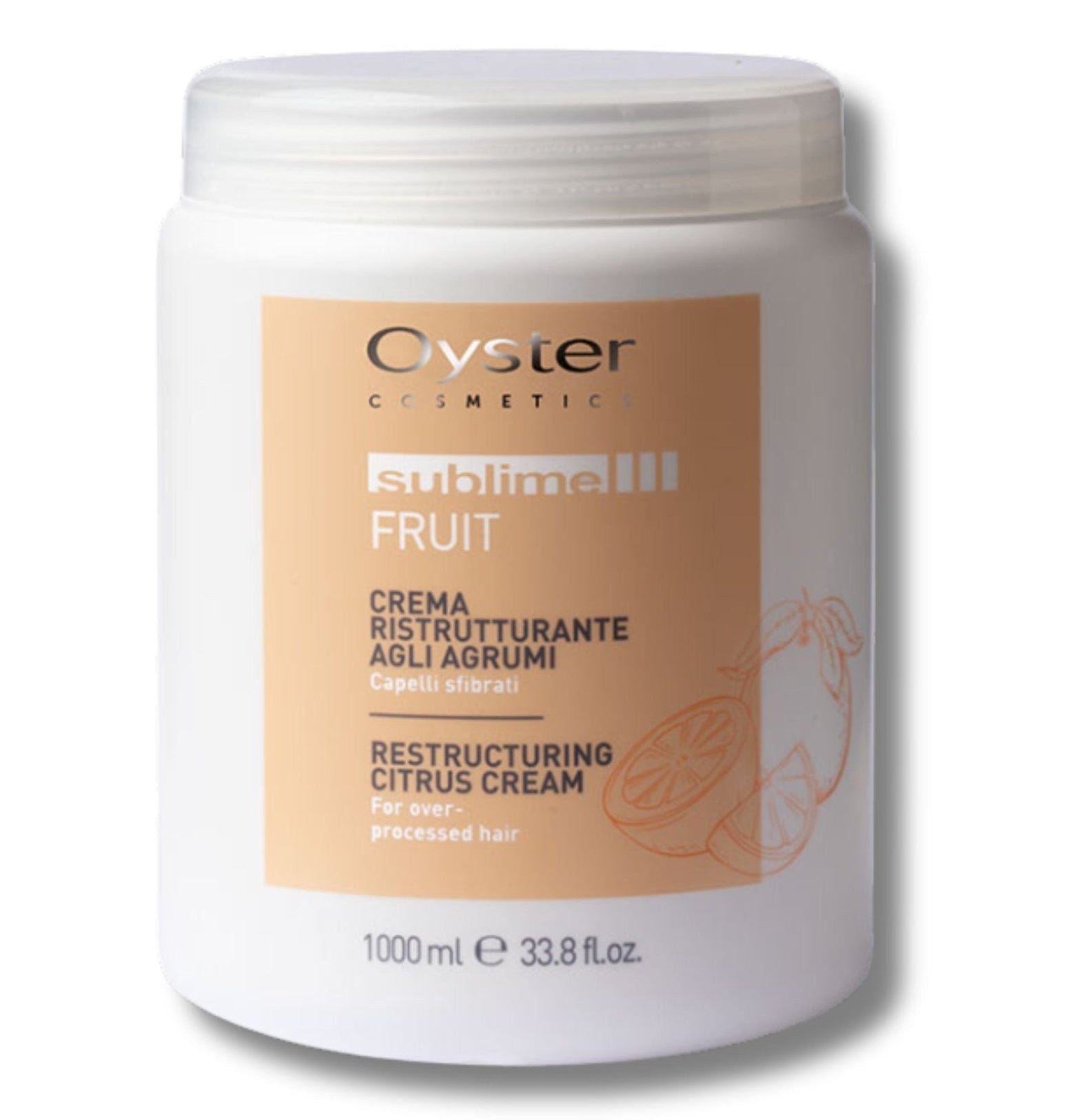 Mască restructurantă cu citrice pentru păr fragil OYSTER Sublime Restructuring Citrus Mask - 1000 ml